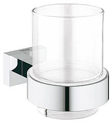 Стакан для зубних щіток GROHE Essentials Cube 40755001 прямокутний скляний хром