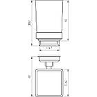 Стакан для зубних щіток підвісний TOPAZ TКВ 9921A-BL 000021248 чорний скло 103503, фото 2