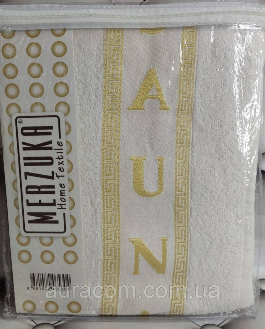 Білий набір для лазні та сауни жіночий, з 3 предметів, Merzuka, Туреччина, фото 1