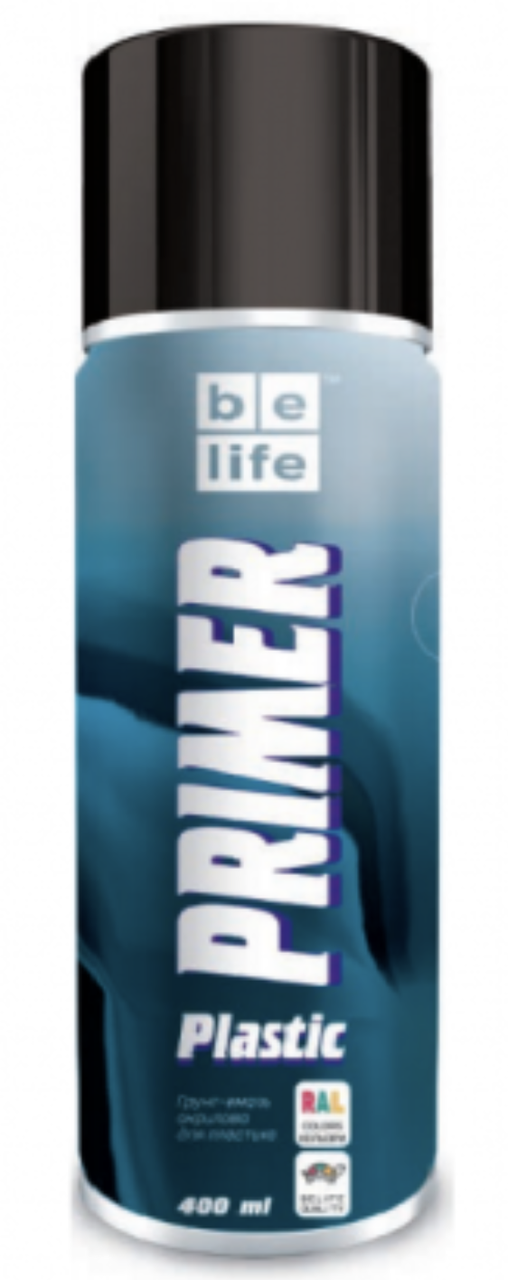 Ґрунт для пластику BeLife Plastic Primer, 400 мл Аерозоль Чорний