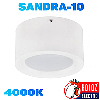 Светодиодный светильник SANDRA-10 белый 10w 4200K 700Lm 185-264V d-140мм h-75мм