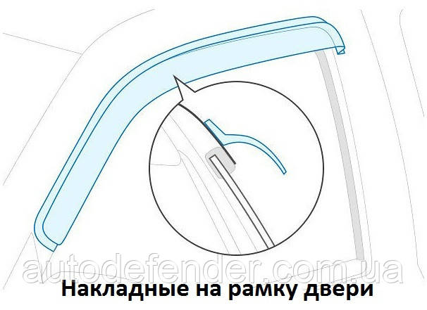 Дефлекторы окон (ветровики) Honda Civic 6 1995-2001 sedan+hatchback+combi, VL - Cobra Tuning, H11895 - фото 9 - id-p1149437960