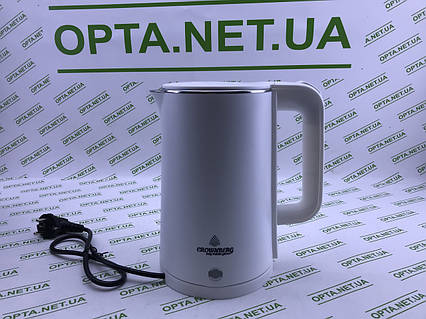 Дисковий електричний чайник Crownberg CB білий 2845