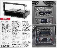 1-DIN переходная рамка HONDA Passport 1998-2002 TOYOTA Matrix 2003-2004, (with pocket), CARAV 11-532