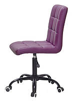 Крісло Augusto BK-Office фіолетовий 1031 шкірозамінник, на чорній хрестовині з колесами, Крісла стільці майстри, фото 3