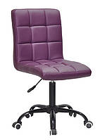 Крісло Augusto BK-Office фіолетовий 1031 шкірозамінник, на чорній хрестовині з колесами, Крісла стільці майстри, фото 2