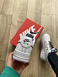 Чоловічі кросівки Nike Air Force 1 White Reflective low | Найк Аір Форс 1 Білі Рефлектив низькі, фото 7