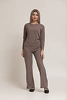 Костюм рубчик Кофта та штани Кава
