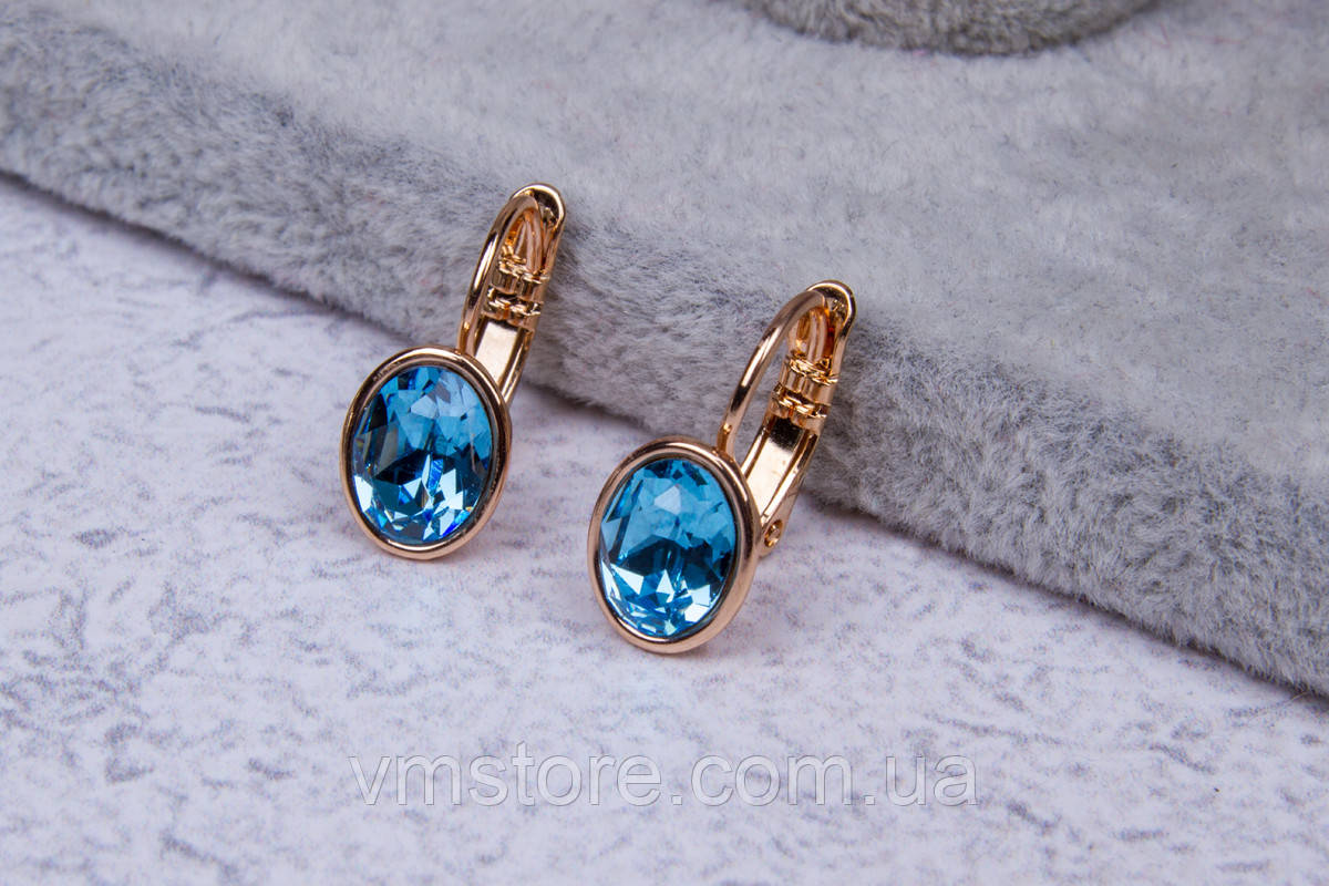 Женские серьги с кристаллами Swarovski, красивые сережки