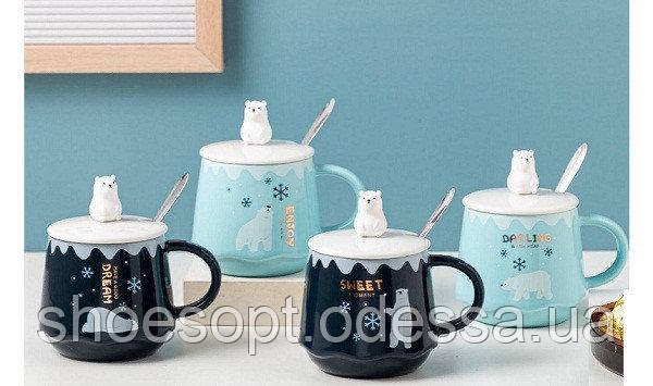 Кухоль Ведмідь із кришкою, фото 1