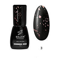 Топ Siller Potal Top No Wipe з стелею без липкого шару No 3 (відтінок рожевого золота, 8 мл)