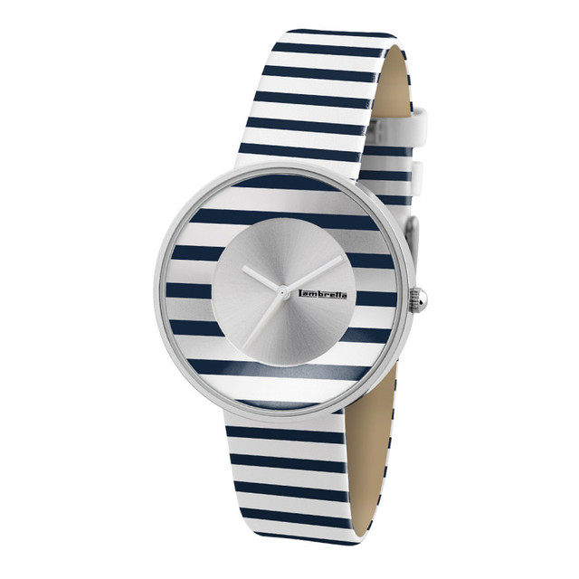 Женские винтажные кварцевые часы Lambretta Cielo Stripes - синие, золотые, красные
