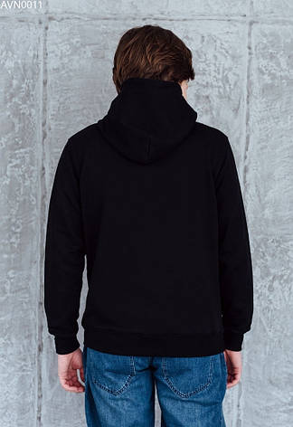Чоловіча толстовка худі з капюшоном Staff basic black чорний AVN0011, фото 2