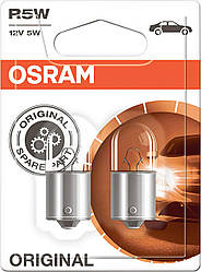 Лампи розжарювання OSRAM R5W 12V 5W BA15s ORIGINAL (5007-BLI2)