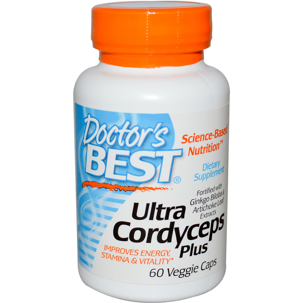 Doctor's Best, Ultra Cordyceps Plus, кордицепс та екстракт гінкго та артишоку, 60 капсул