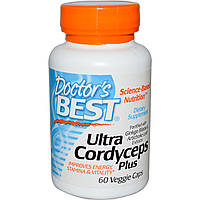 Doctor's Best, Ultra Cordyceps Plus, кордицепс и экстракт гинкго и артишока, 60 капсул