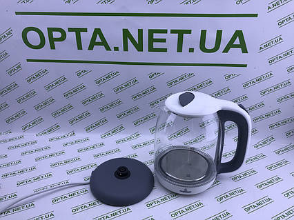 Скляний електрочайник з підсвічуванням 1,7 л Crownberg CB-9121 білий