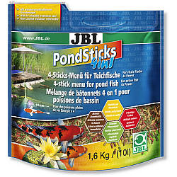  Корм для ставкових риб Понд стикс 4в1 JBL (POND Sticks 4 in1), 10 л/1,6 кг