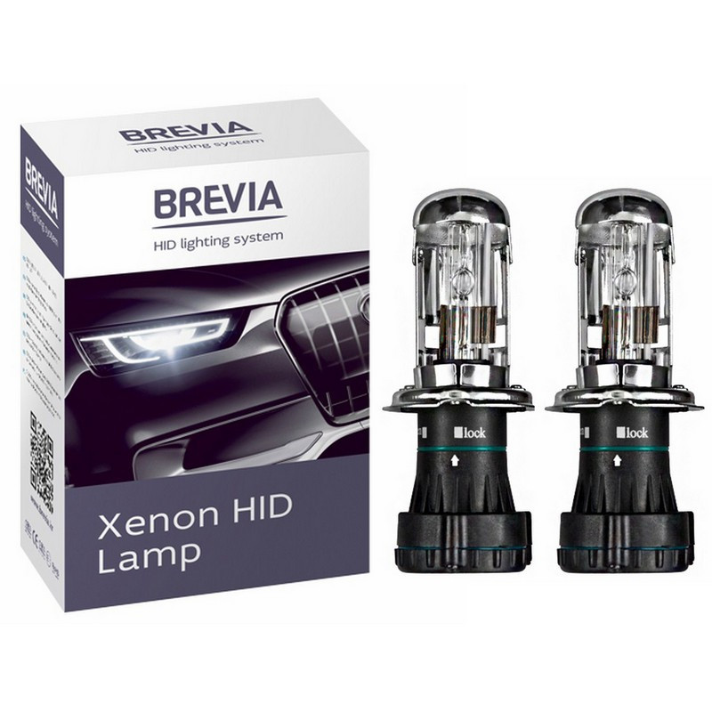 Би Ксеноновые лампы для фар автомобиля H4 2шт Bi-xenon Brevia 6000K 35W P43t-38 (12460) - фото 2 - id-p1241628278
