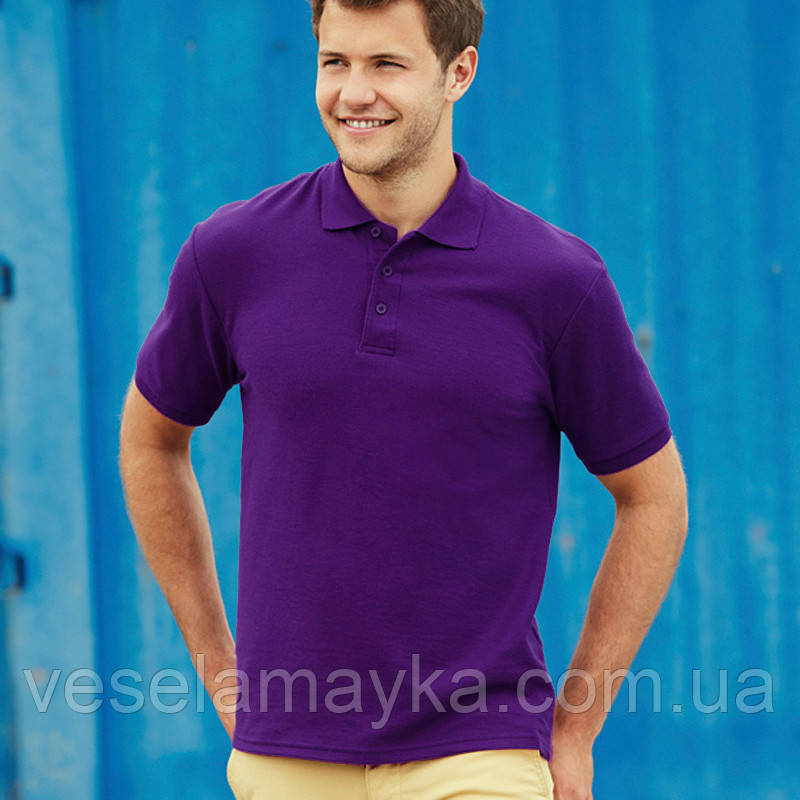 Фіолетова чоловіча сорочка поло Premium, фото 1