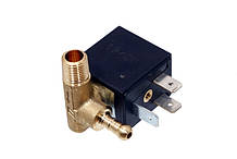 Клапан електромагнітний для кавомашини 06000BH-K5FV IRN000UN 1/8" male + pipe at 90° 9-12 ВА 220 В