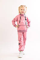 Костюм детский, спортивный (серый меланж, ментол, сиреневый,розовый, желтый) 92, Розовый Юрма одяг