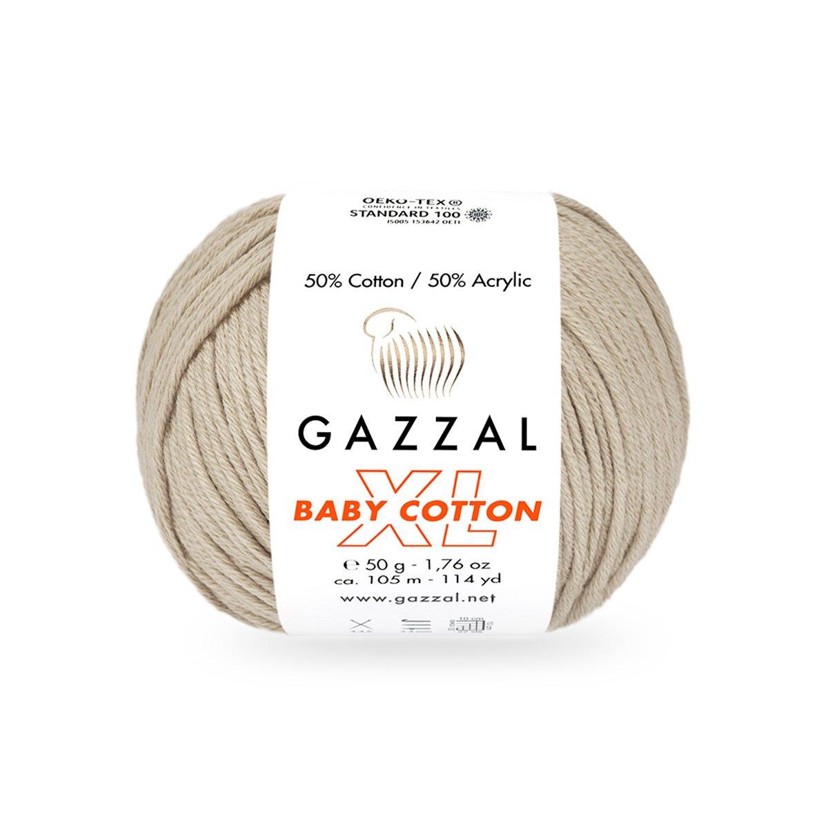 Пряжа Gazzal Baby Cotton XL 3446 беж