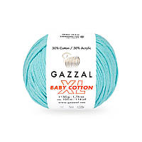 Пряжа Baby Cotton XL 3451 голубая бирюза