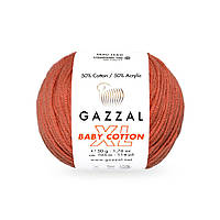 Пряжа Gazzal Baby Cotton XL 3454 теракотовий