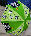 .Зонт дитячий тростина зелений із гарним малюнком, фото 2