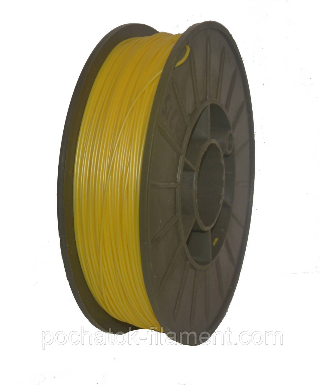 PLA філамент нитка пластик для 3D друку Pochatok Filament 1,75 мм жовтовий шовковий, фото 1