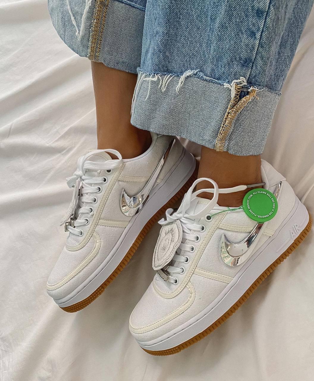 Жіночі кросівки Nike Air Force 1 x Travis Scott | Найк Аір Форс 1 Низькі Тревіс Скот