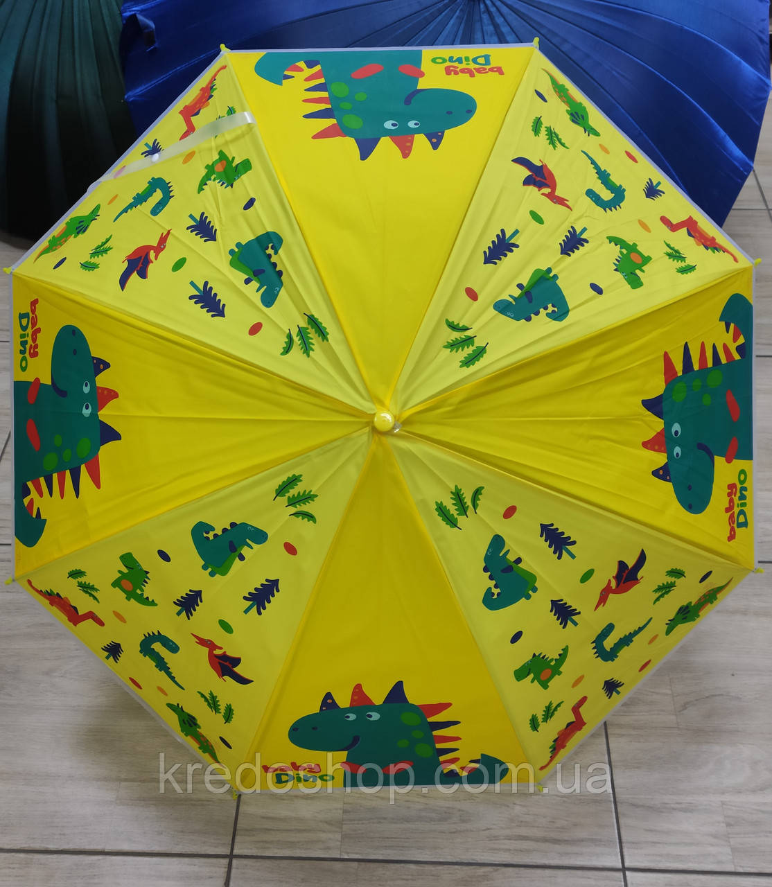 Дитяча парасолька жовта з красивим малюнком