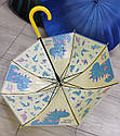 Дитяча парасолька жовта з красивим малюнком, фото 6