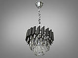 Сучасна кришталева люстра 201202/300BK+HR, фото 2