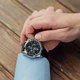 Годинники чоловічі класика, Годинники механічні чоловічі на шкіряному ремінці з автопідзаводом, фото 8