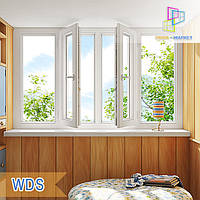 Металопластикова лоджія з чотирьох частин WDS 5S