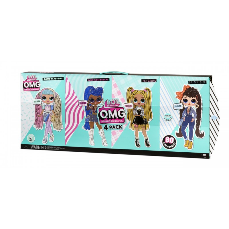 Набір із 4 ляльок ЛОЛ ОМГ серія 2 Lol Surprise OMG 4-Pack 2 серии 423126