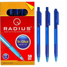Ручка "Tri Click" RADIUS тонована 50 штук, синя 778262
