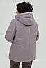 Практична жіноча весняна куртка Родос, лілового кольору, для пишних форм, фото 4