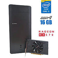 Игровой ПК GameMax Black MT NEW/ Core i5-6500/ 16 GB RAM/ 120 GB SSD NEW + 320 GB HDD/ Radeon RX 570 4GB/ 600W