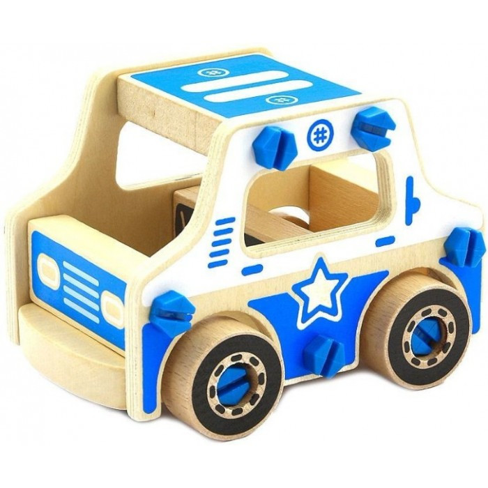 Дерев'яний конструктор "Поліцейська машина" арт. Д 429, фото 1