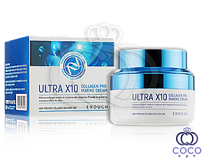 Антивозрастной крем для лица с коллагеном Enough Ultra X10 Collagen Pro Marine Cream 50 мл