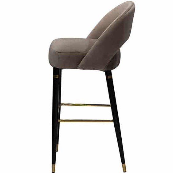 Барный стул на металлических ножках Фостер обивка велюр цвет бежевый Prestol - фото 3 - id-p1573202244