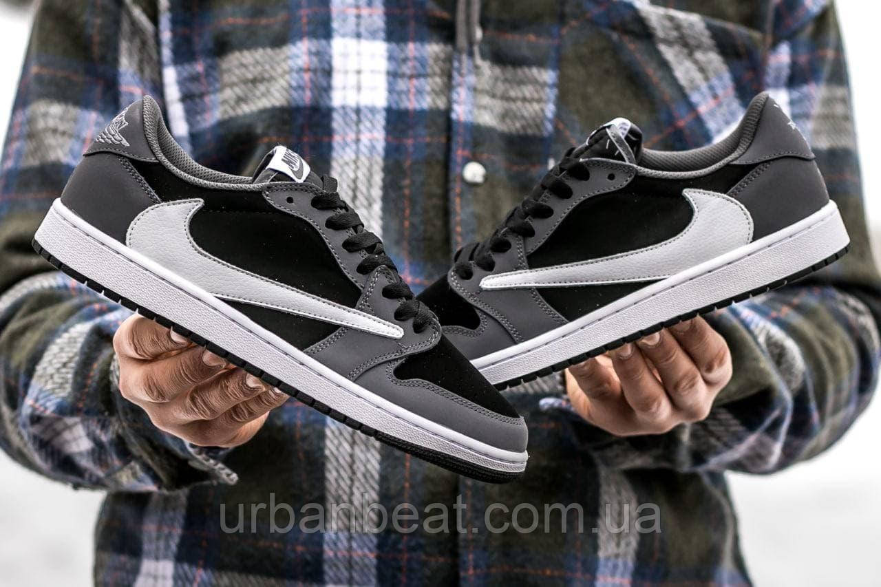 Баскетбольні кросівки Jordan 1 Retro Low x Travis Scott Grey