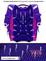 Рюкзак шкільний ортопедичний для дівчинки в 1-4 клас фіолетовий із двома кішками Winner One SkyName 2070, фото 2