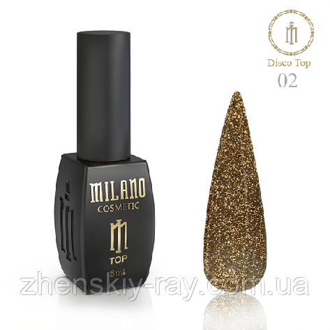 Світловідбивний Топ Milano No02, 8 мл, фото 1