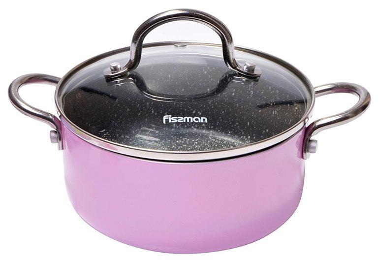 Каструля Fissman Mini Chef Pink 1.3л з антипригарним покриттям