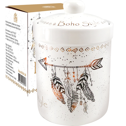 Ємність для сипких продуктів 'Boho style' 920 мл (6923-20)