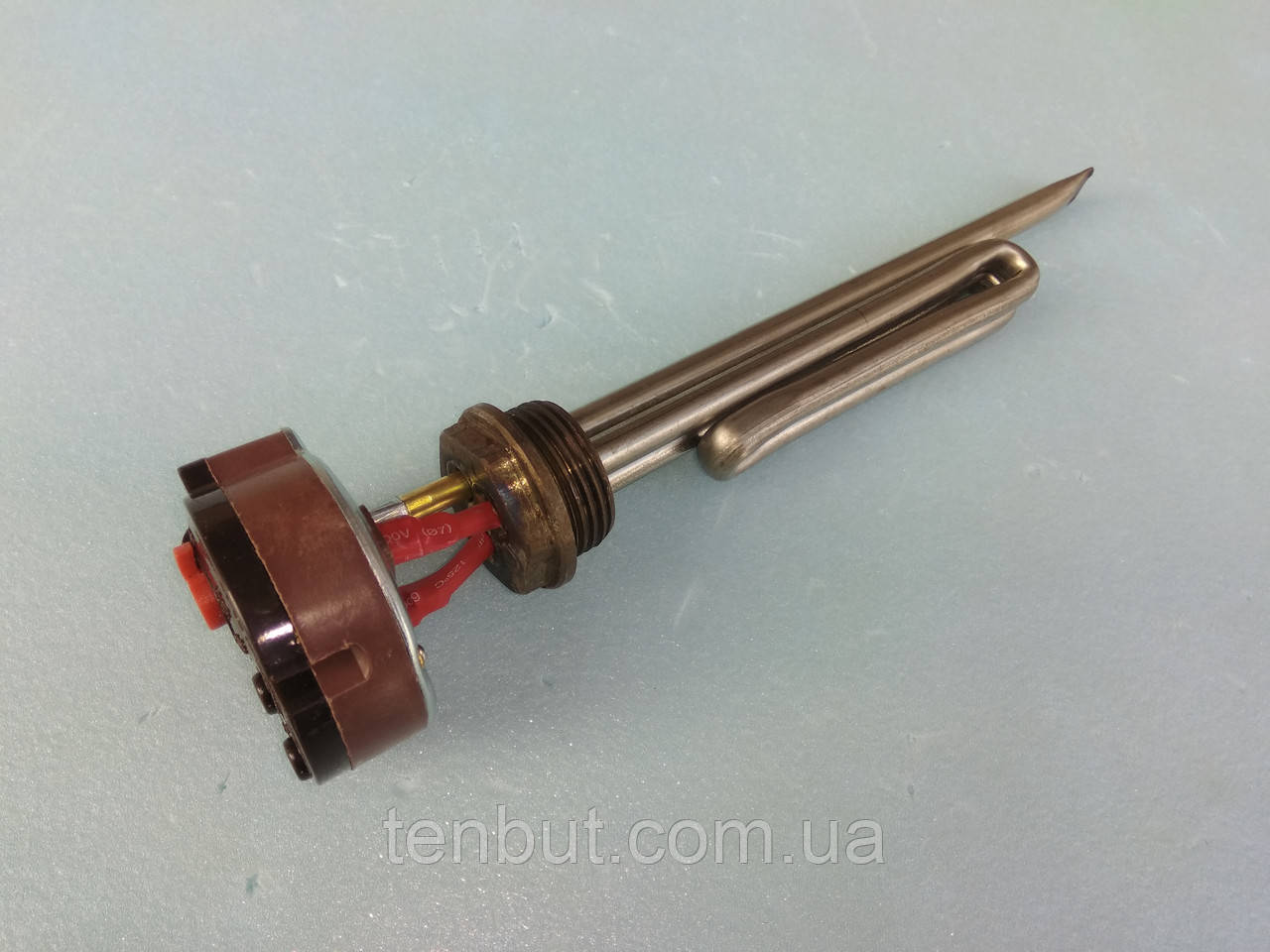 Автотен із терморегулятором для підігрівання тосолу 220 В./1.5 кВт./1" д./L-190 мм. з неіржавкої сталі. Україна